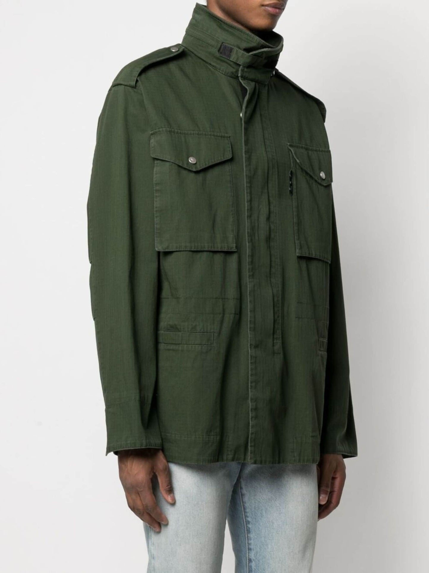 CHECKER FIELD JACKET KOMBU GREEN BLACK