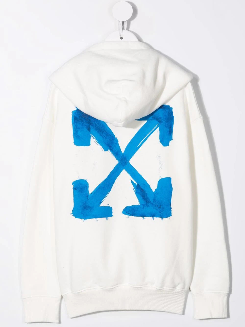 OFF LEAF HOODIE WHITE BLUE