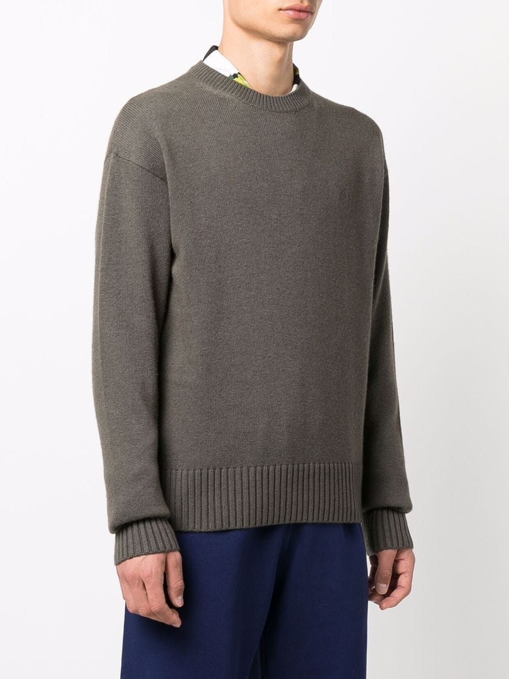 OFF BASIC KNIT CREWNECK GREEN GREEN
