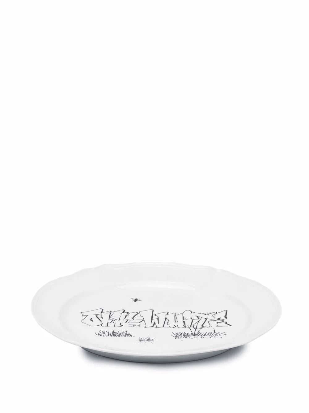 OW GINORI OVAL TRAY WHITE BLACK