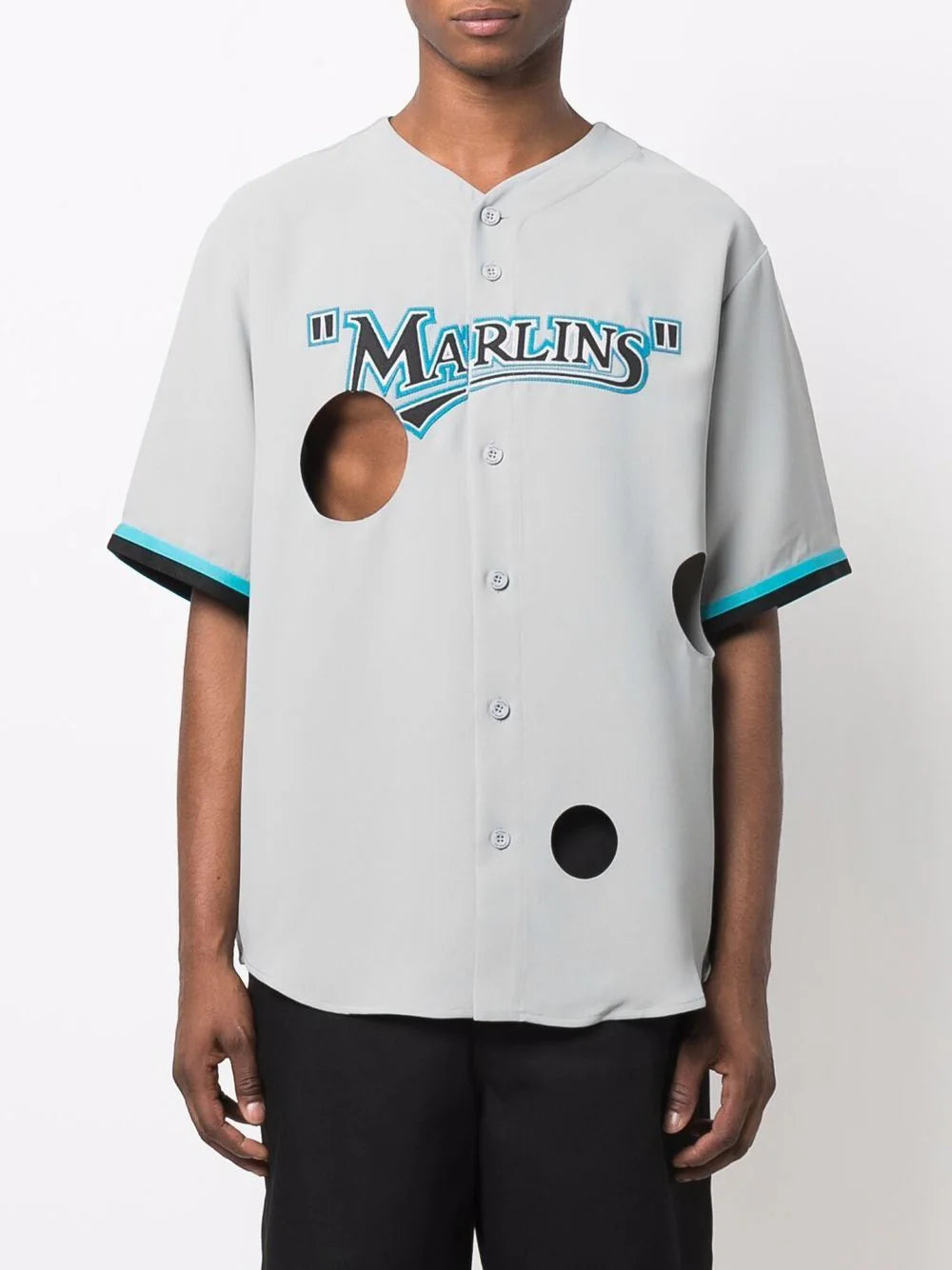 MLB MIAMI MARLIN CHEESE SHIRT GREY BLACK BLUE