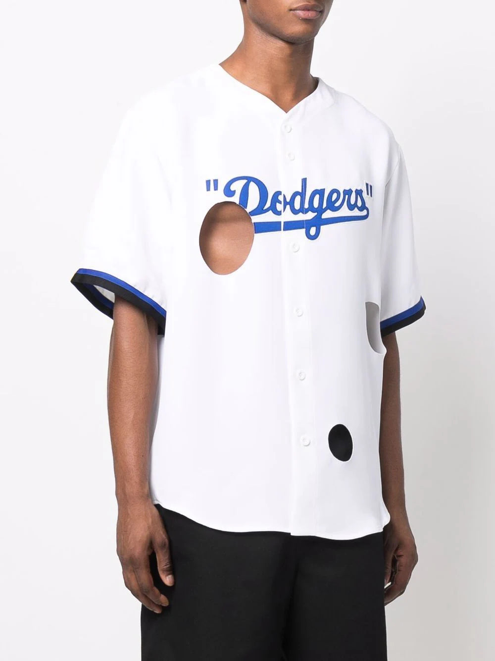 MLB LA DODGERS CHEESE SHIRT WHITE BLUE