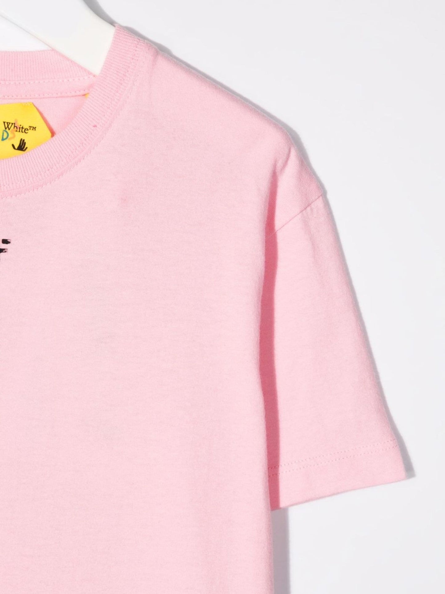 OFF STAMP TEE DRESS S/S PINK BLACK