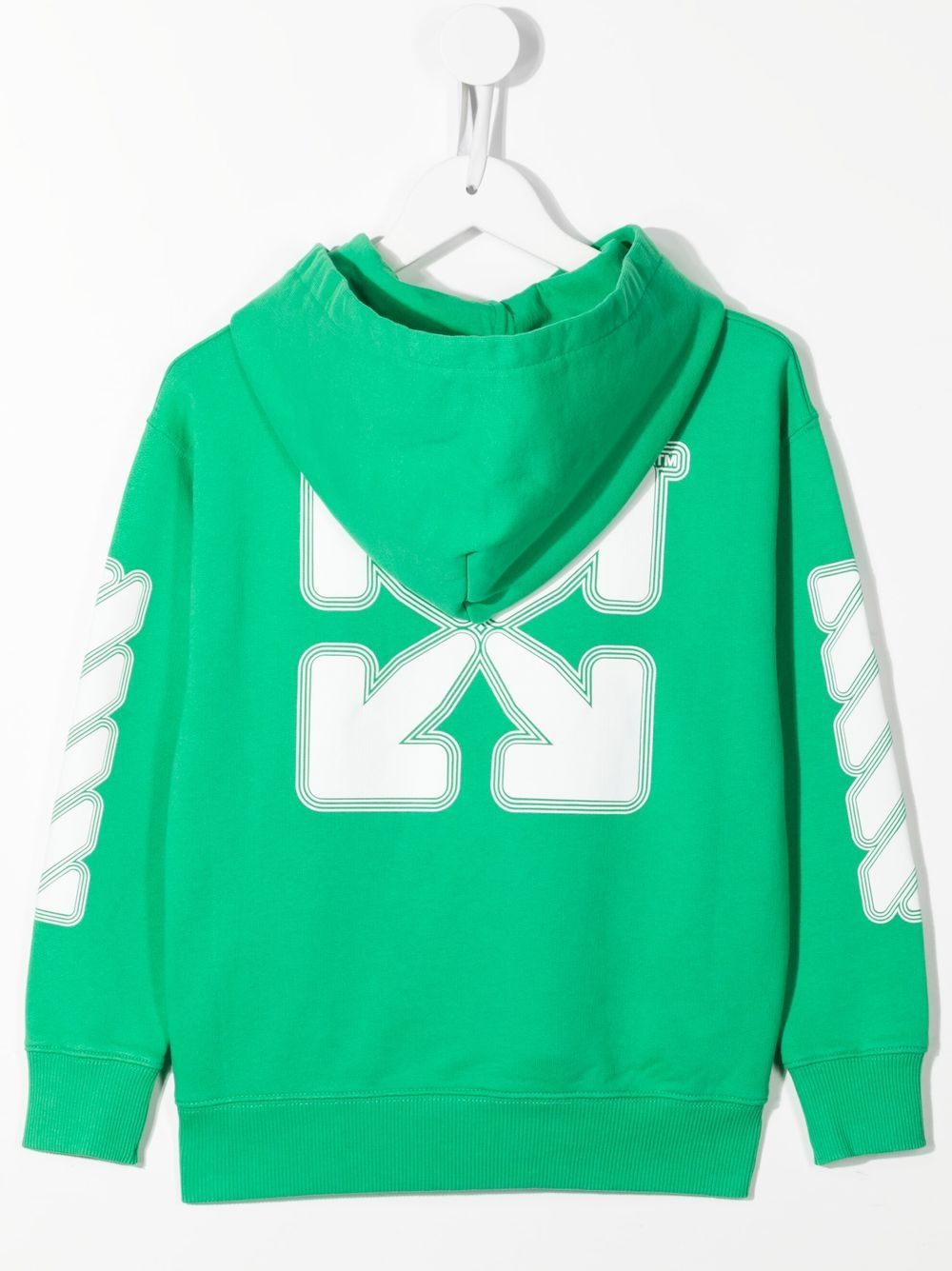 OFF GLOW IN THE DARK HOODIE GREEN WHITE