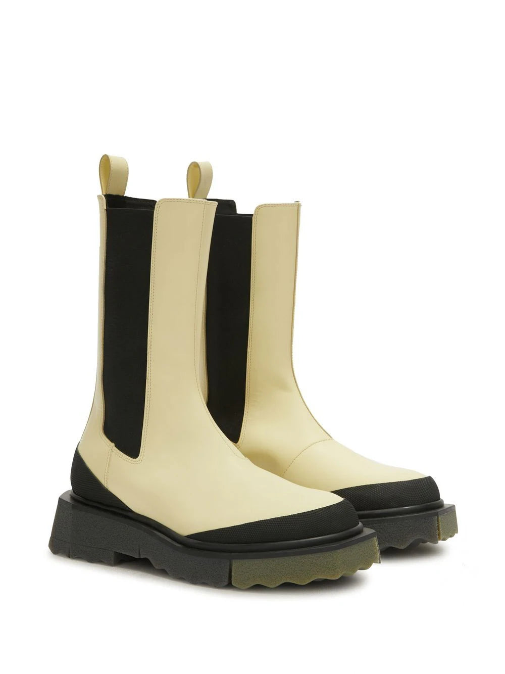 CALF SPONGE CHELSEA BOOT CREAM MILITARY
