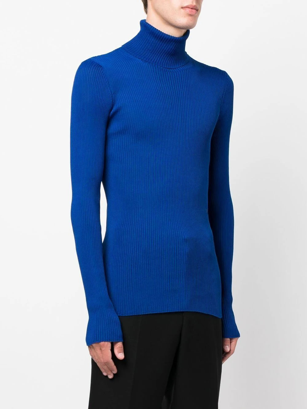HELVET FINE KNIT RIB TURTLNEC PEACOCK PEACOCK