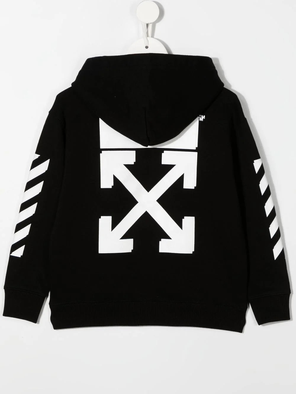 RUBBER ARROW HOODIE BLACK WHITE
