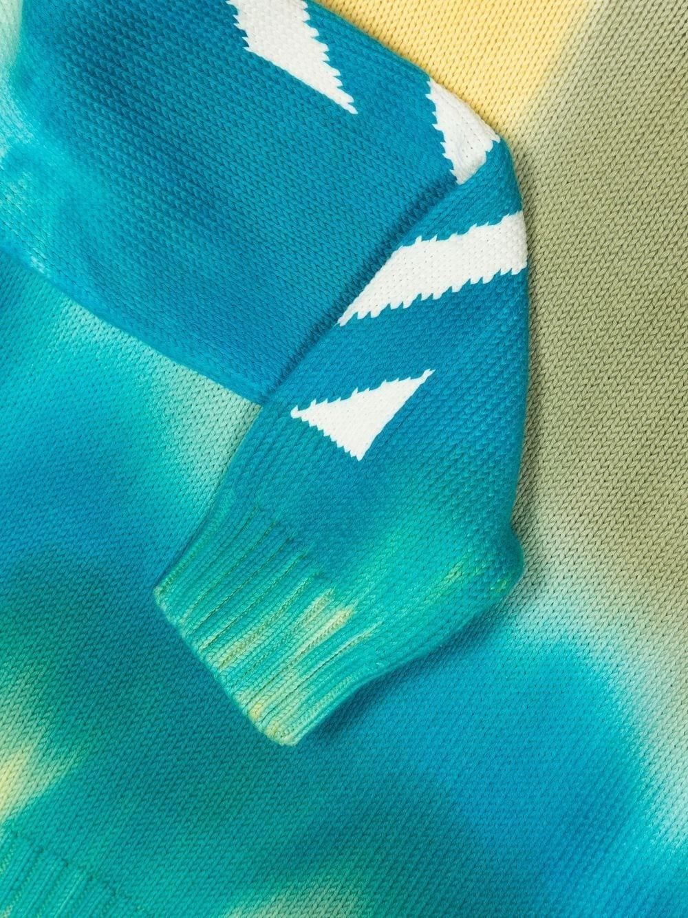 TIE DYE KNIT CREWNECK YELLOW WHITE
