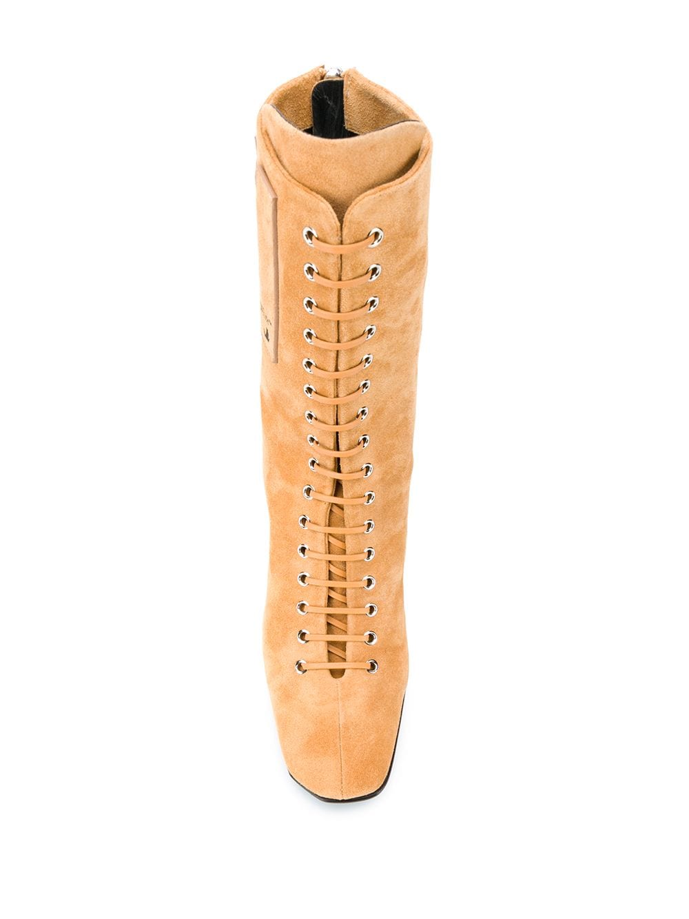 VELOUR HIGH HEEL ANKLE BOOTS BEIGE NO COLOR