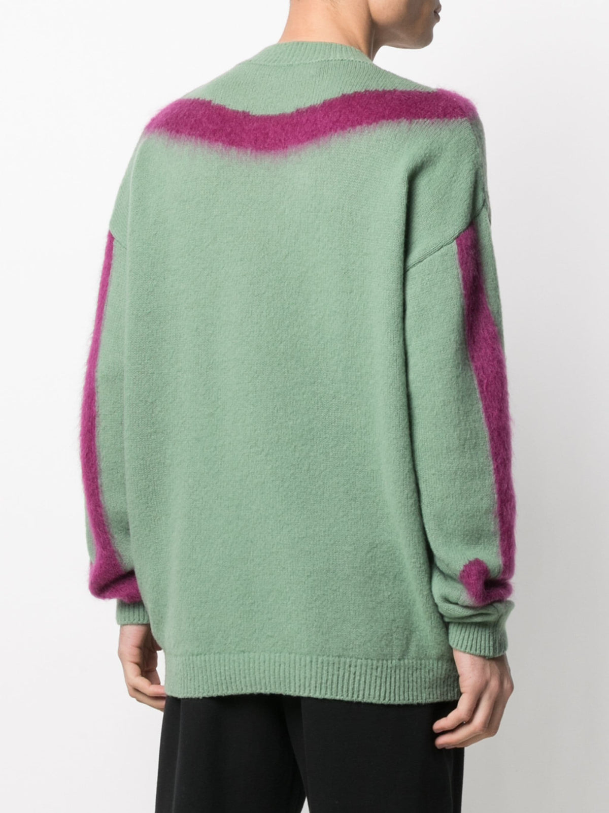 FUZZY ARROWS CREW NECK HEDGE GREEN BATON