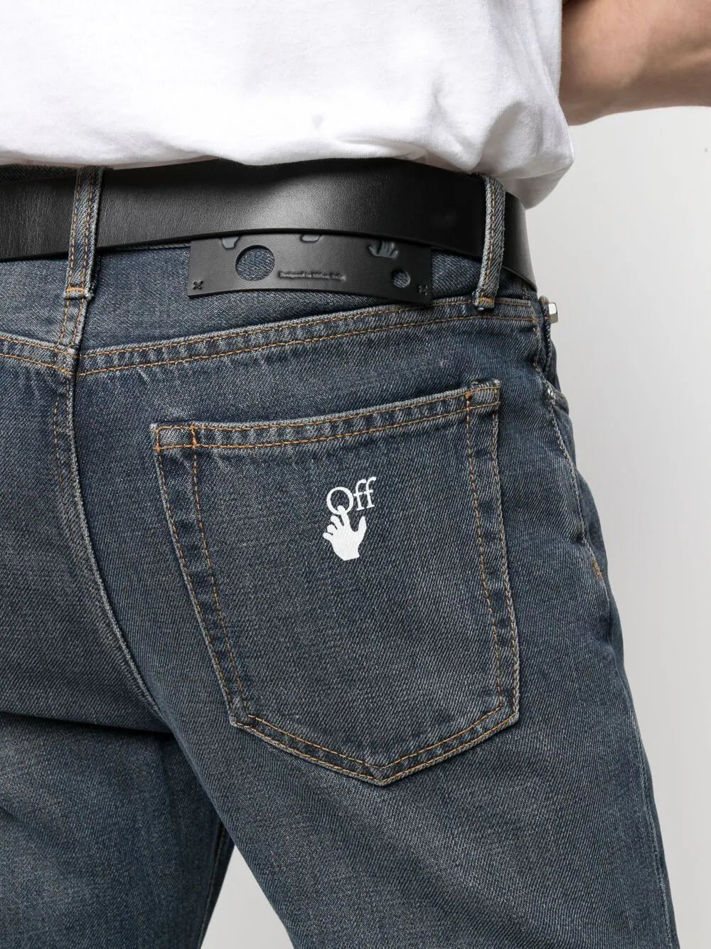 HAND OFF PKT JOS SKINNY STACK INDIGO BLUE WHITE