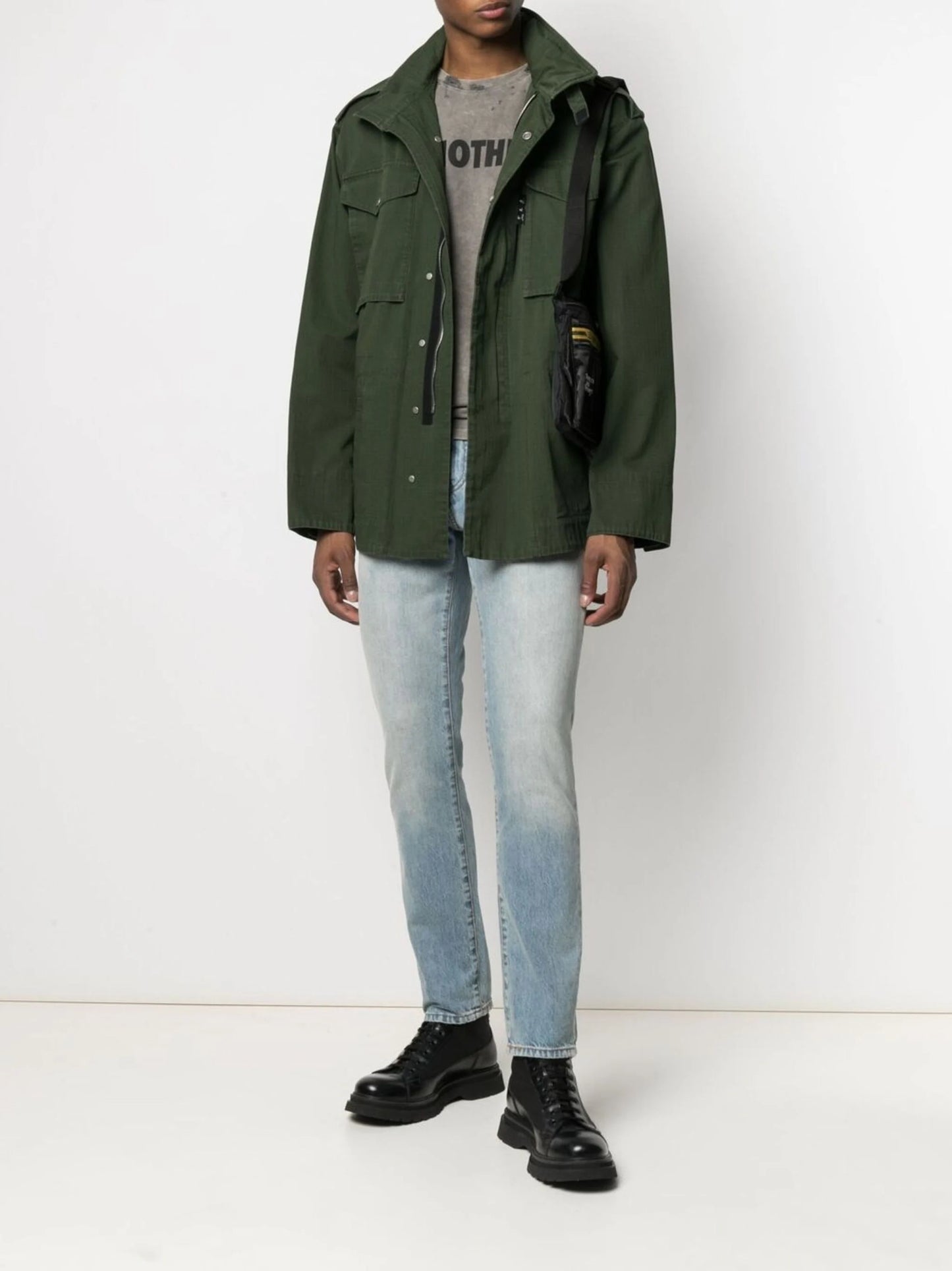 CHECKER FIELD JACKET KOMBU GREEN BLACK