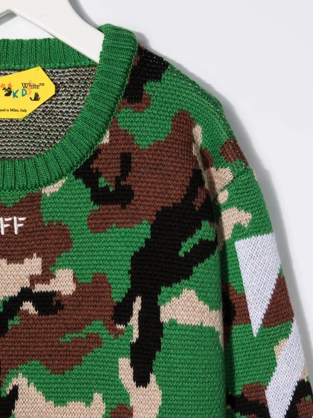 LOGO CAMO SWEATER MILITARY WHITE