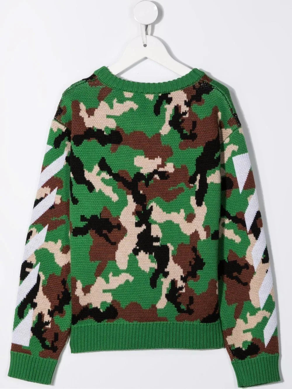 LOGO CAMO SWEATER MILITARY WHITE