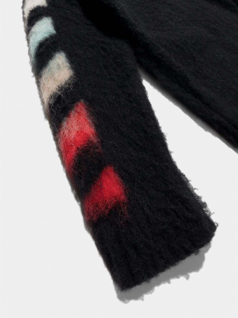 OFF BRUSHED SWEATER BLACK MULTICOLOR