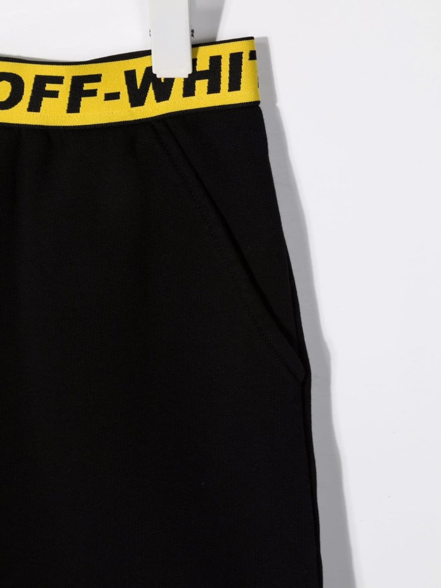 OFF LOGO MINI SKIRT BLACK YELLOW