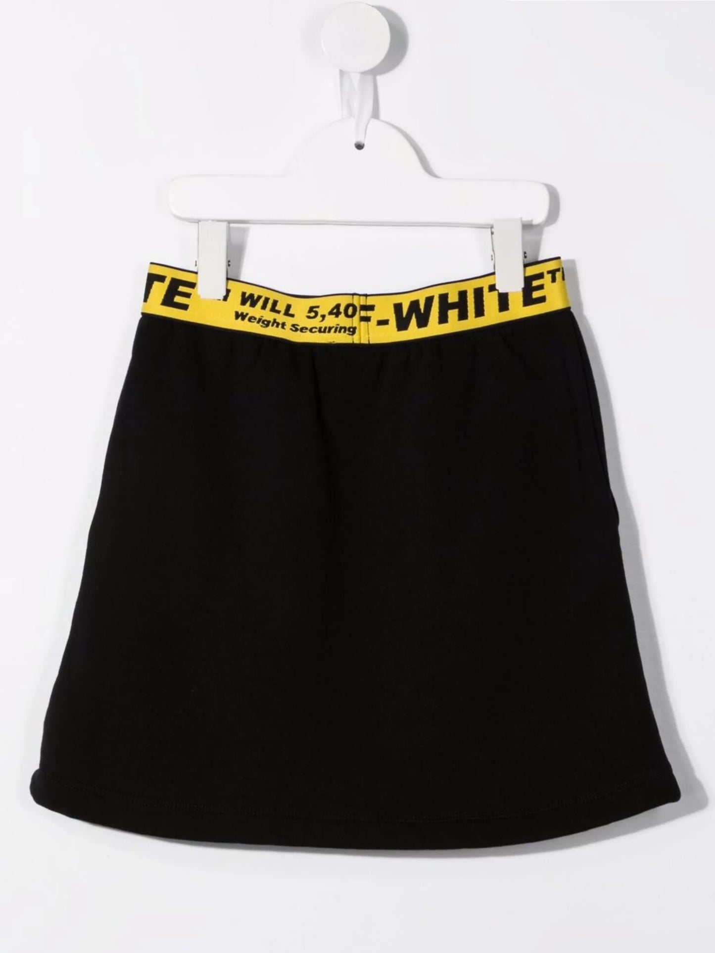 OFF LOGO MINI SKIRT BLACK YELLOW