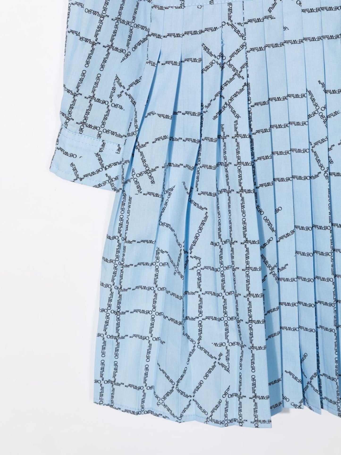 LOGO CHECK SHIRT DRESS LIGHT BLUE BLACK