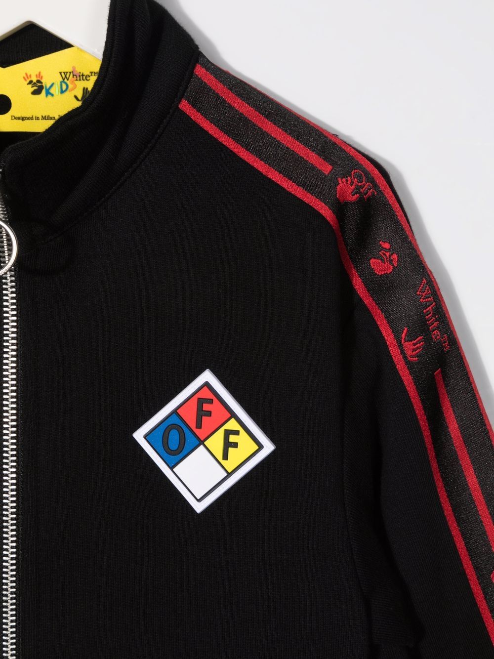 OFF WHITE TRACK JACKET BLACK RED