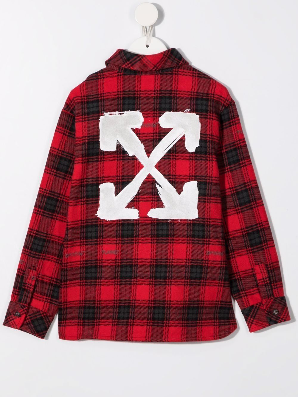 LOGO CHECK FLANNEL SHIRT RED WHITE