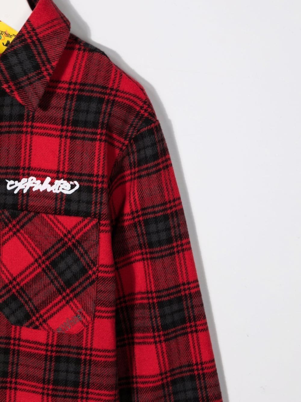 LOGO CHECK FLANNEL SHIRT RED WHITE