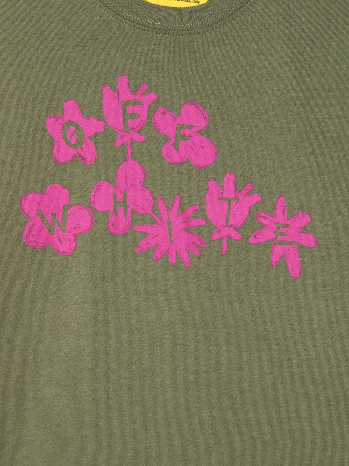 OFF FLOWER TEE S/S MILITARY FUCHSIA