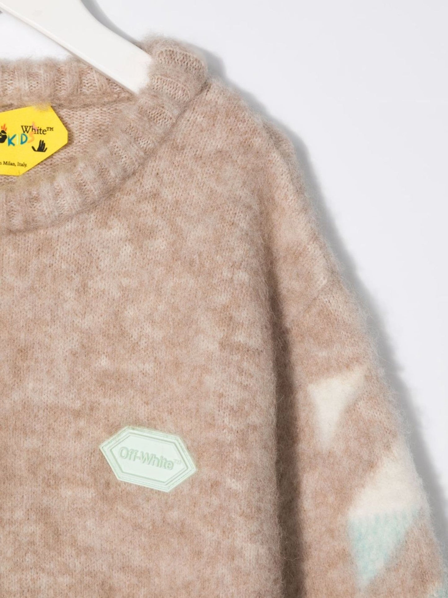 OFF BRUSHED SWEATER BEIGE LIGHT BLUE