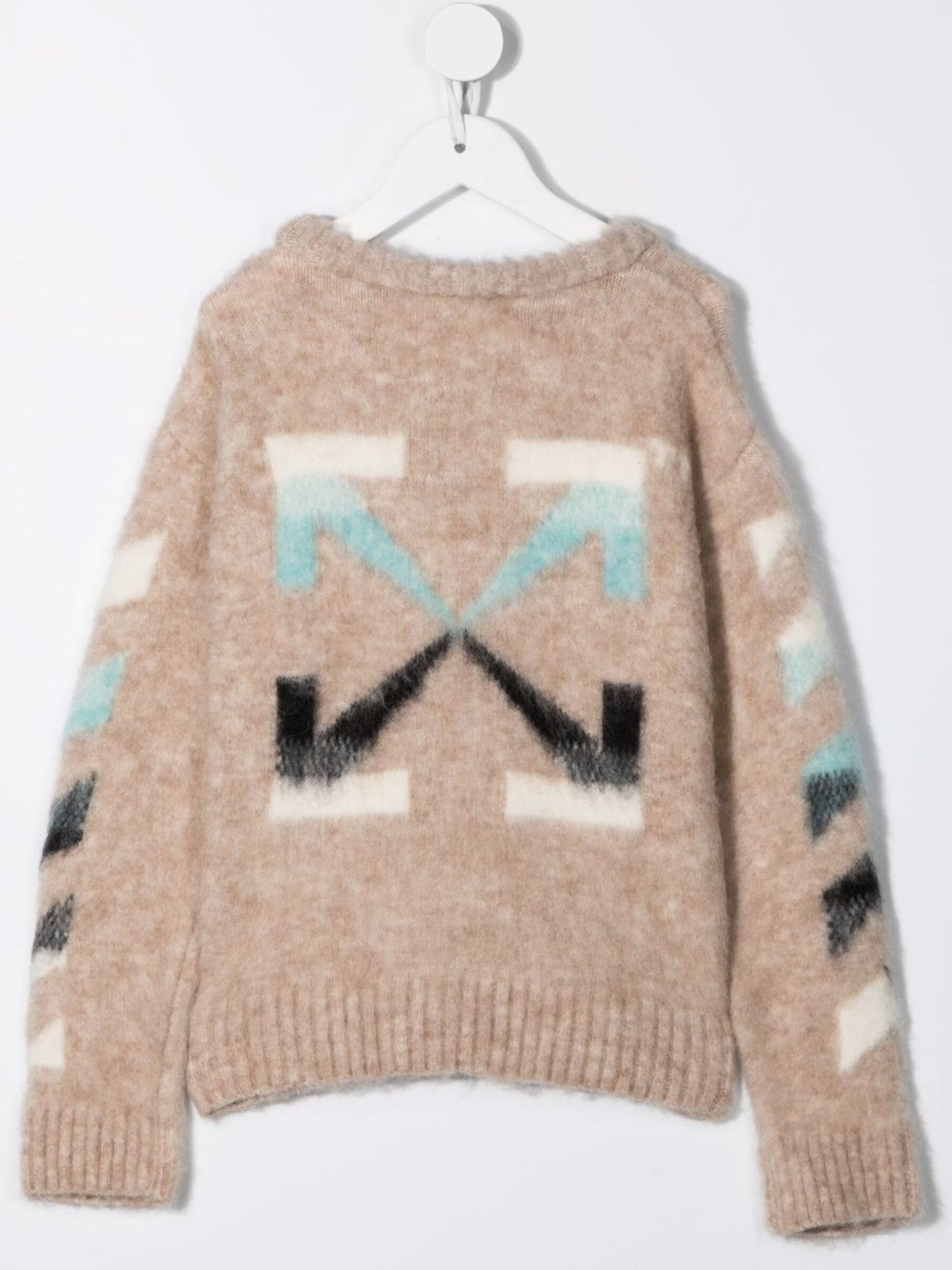 OFF BRUSHED SWEATER BEIGE LIGHT BLUE