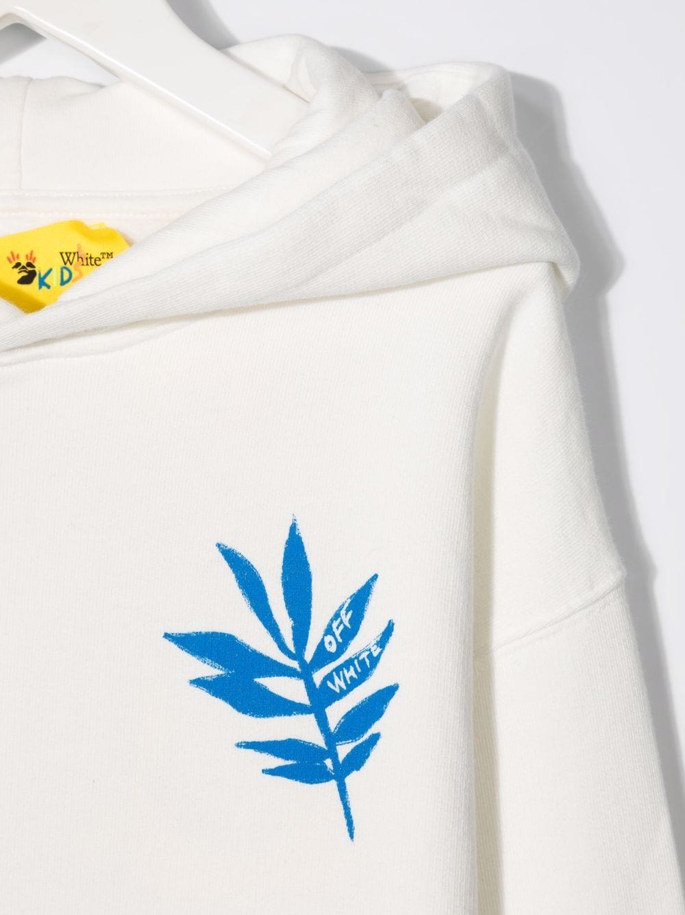 OFF LEAF HOODIE WHITE BLUE