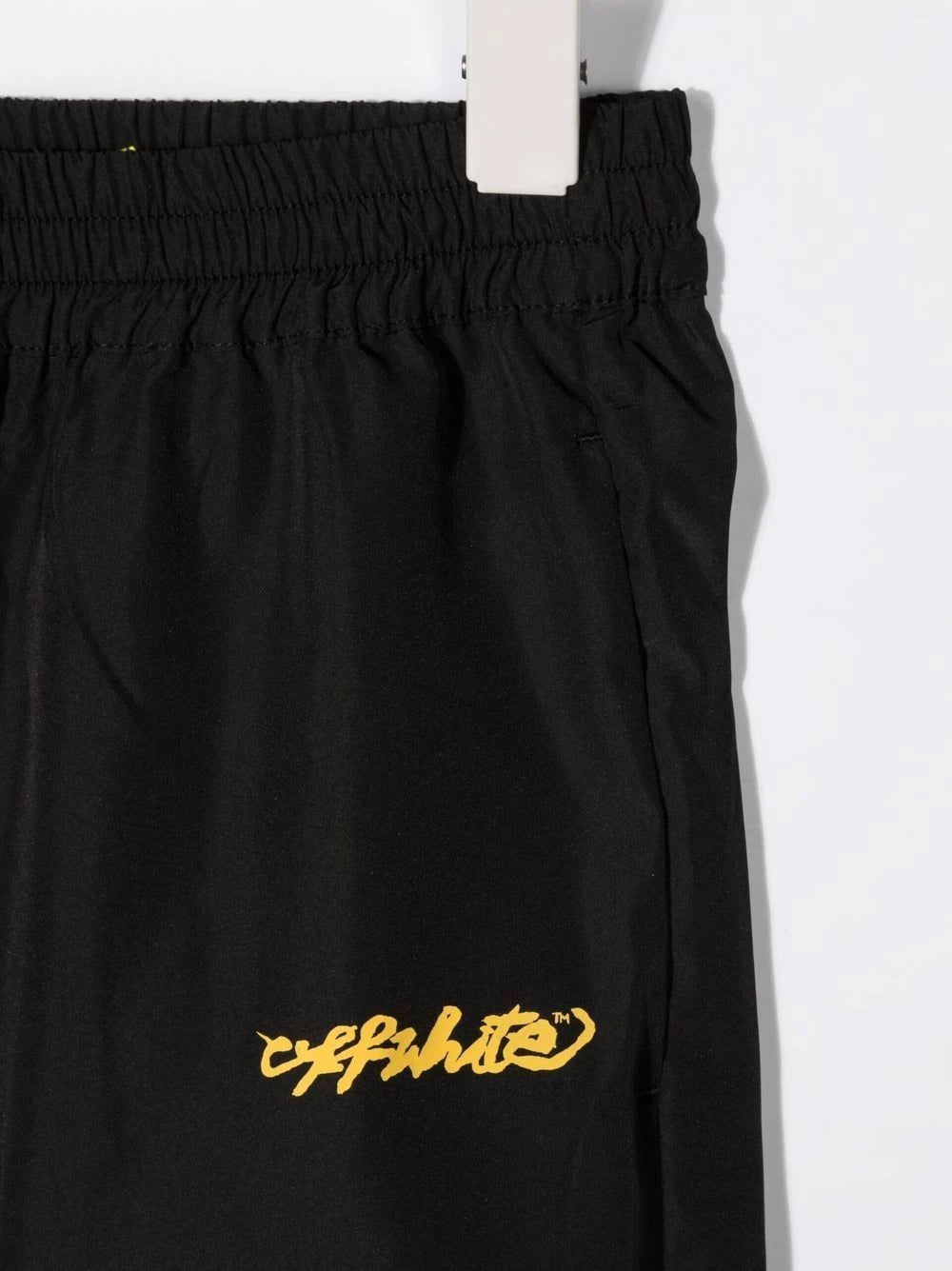 OW SCRIPT LOGO DIAGONAL PANT BLACK YELLOW