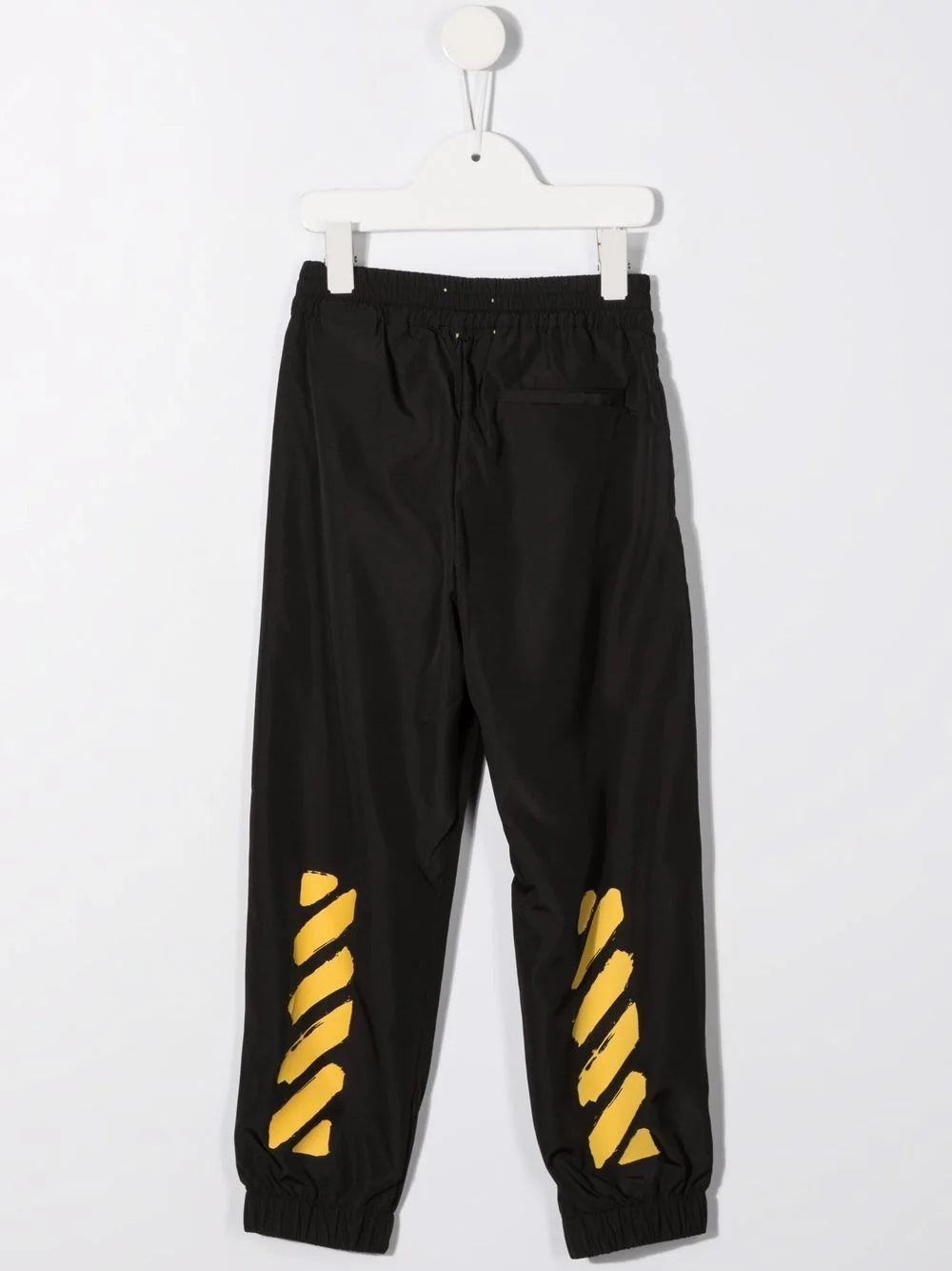 OW SCRIPT LOGO DIAGONAL PANT BLACK YELLOW