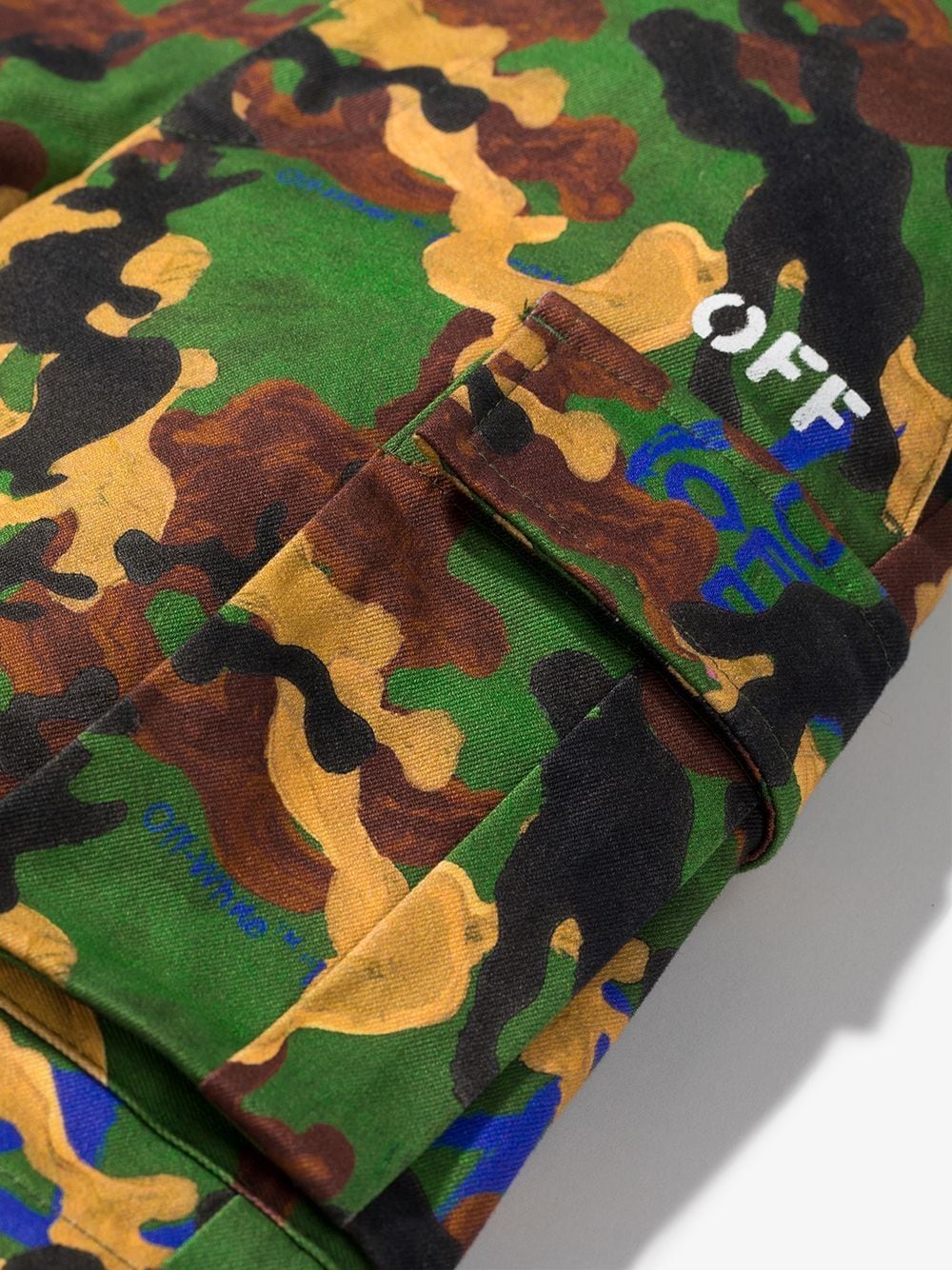 OFF CAMO BLUE PEACE CARGO SH MILITARY BLUE