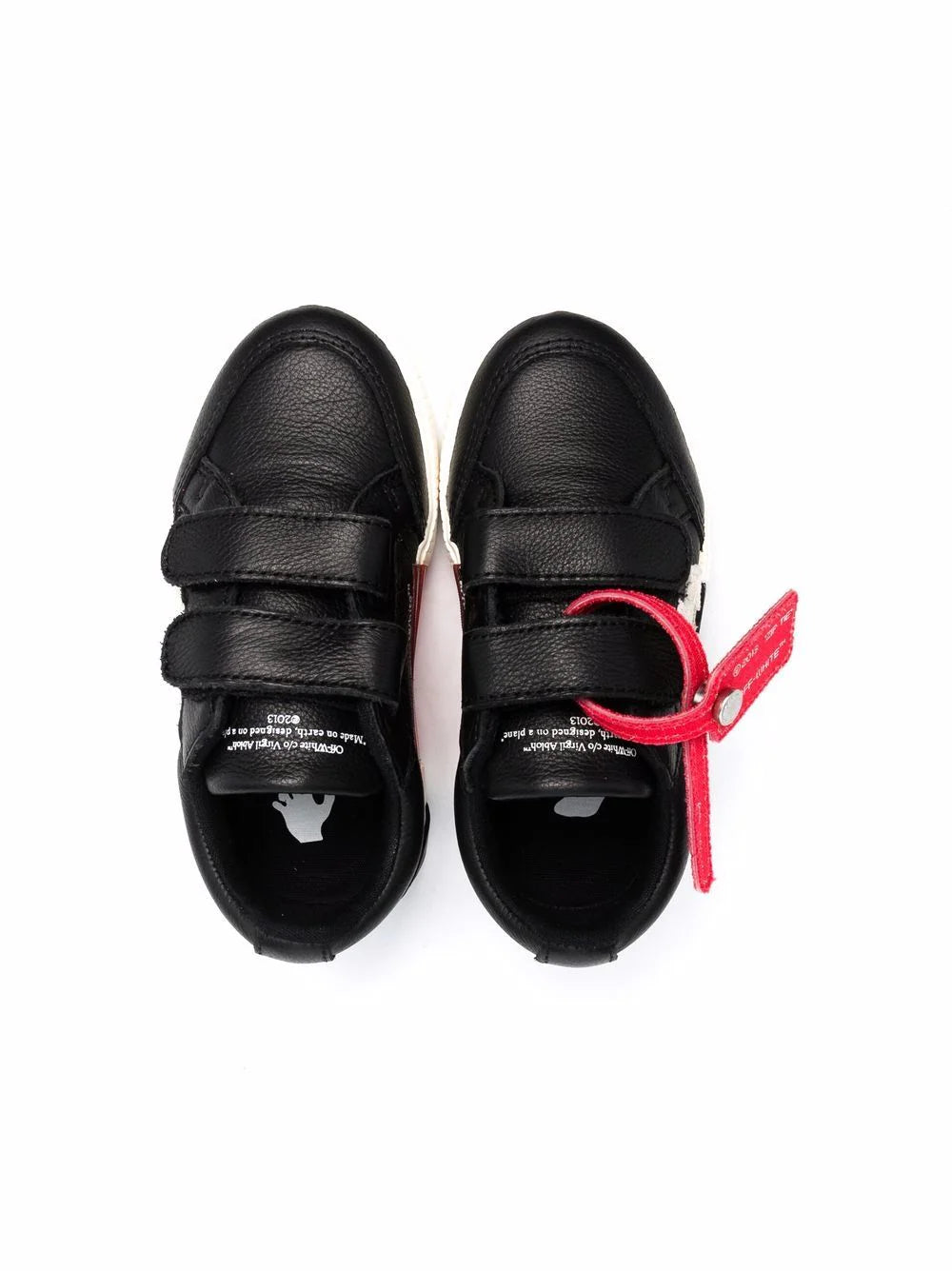 LOW STRAP VULCANIZED CALF LEA BLACK WHITE