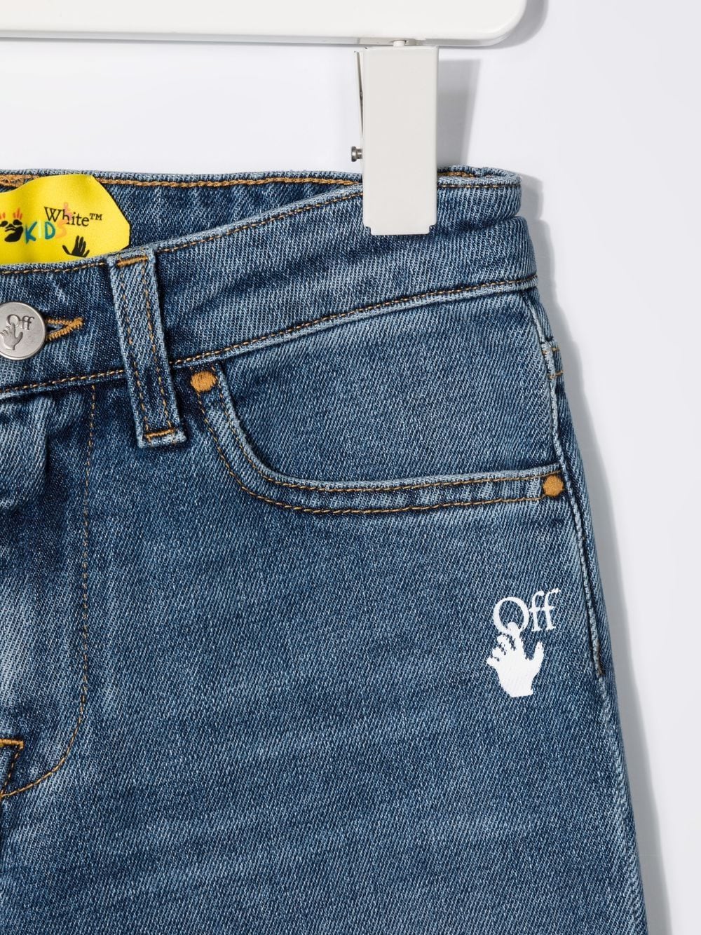 SLIM DIAGS BLUE DENIM PANTS BLUE WHITE