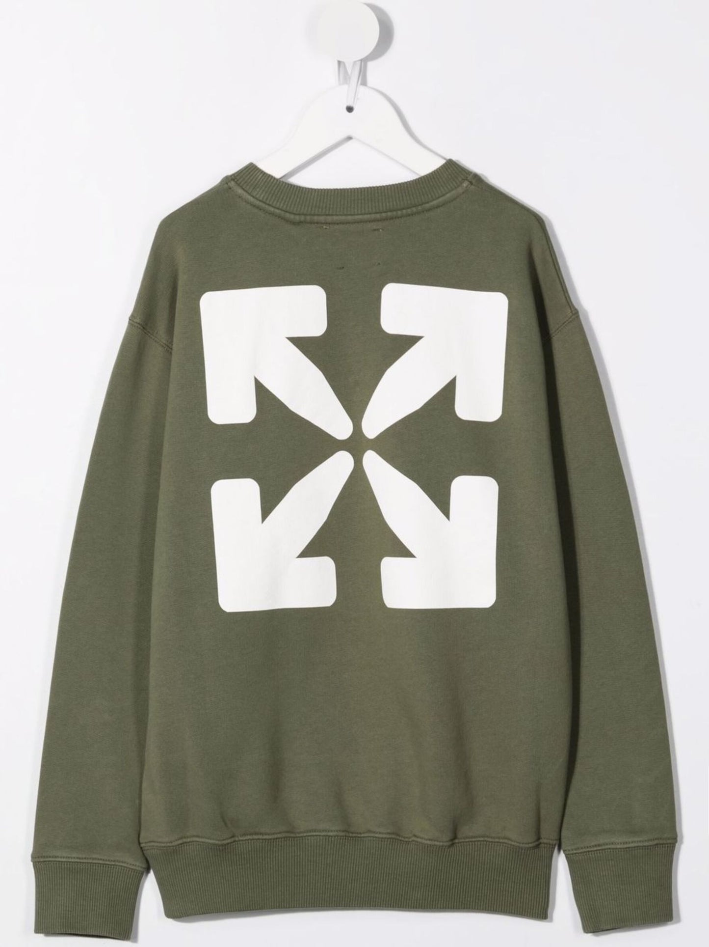 OFF FLOWER CREWNECK MILITARY FUCHSIA