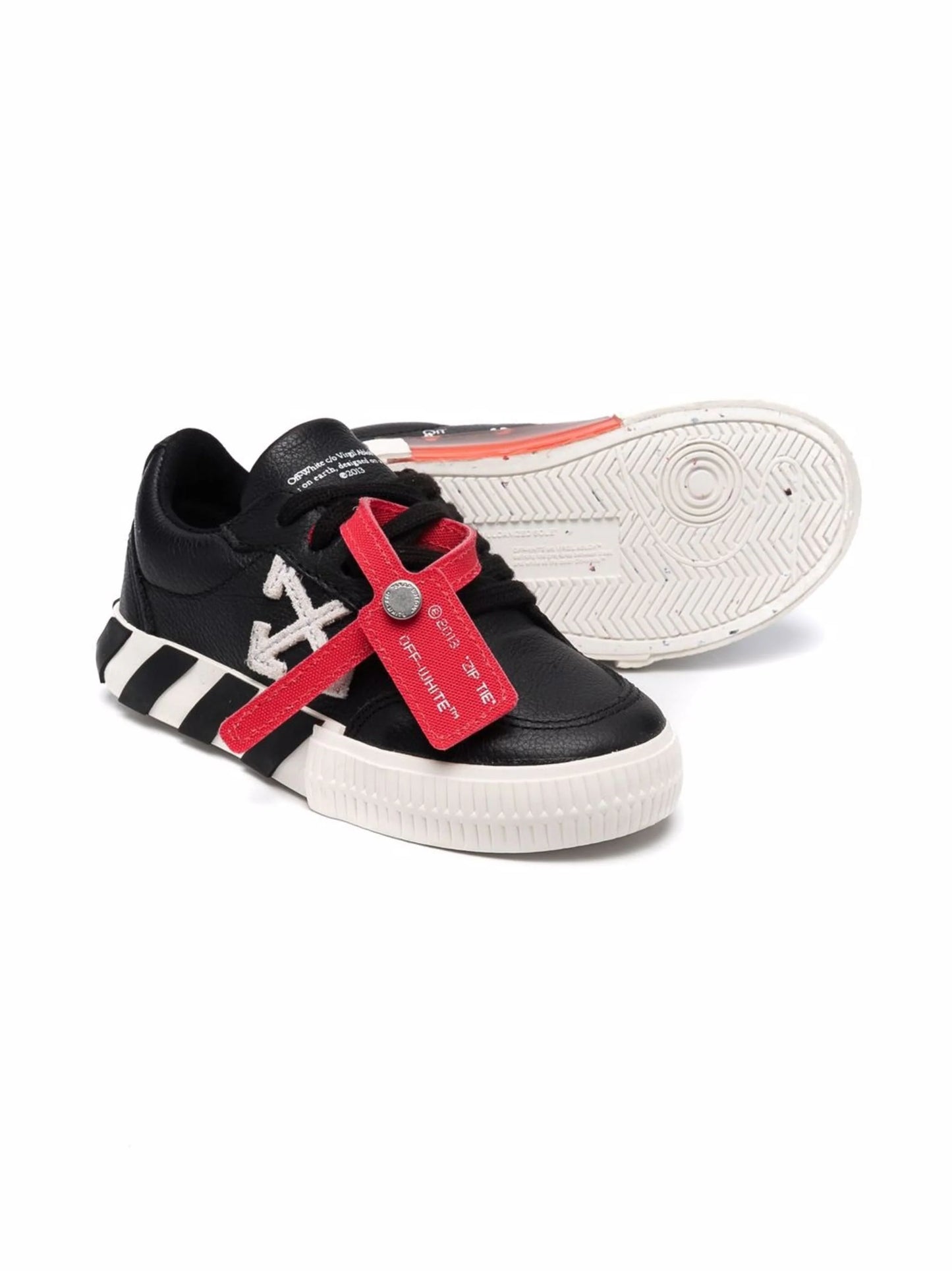 LOW VULCANIZED CALF LEATHER BLACK WHITE