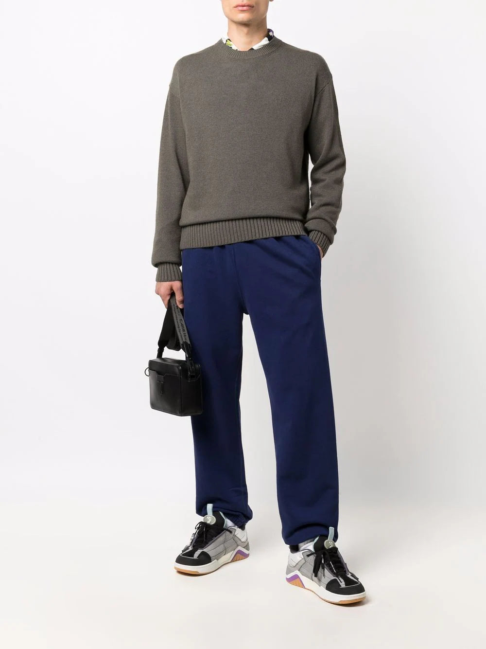 OFF BASIC KNIT CREWNECK GREEN GREEN