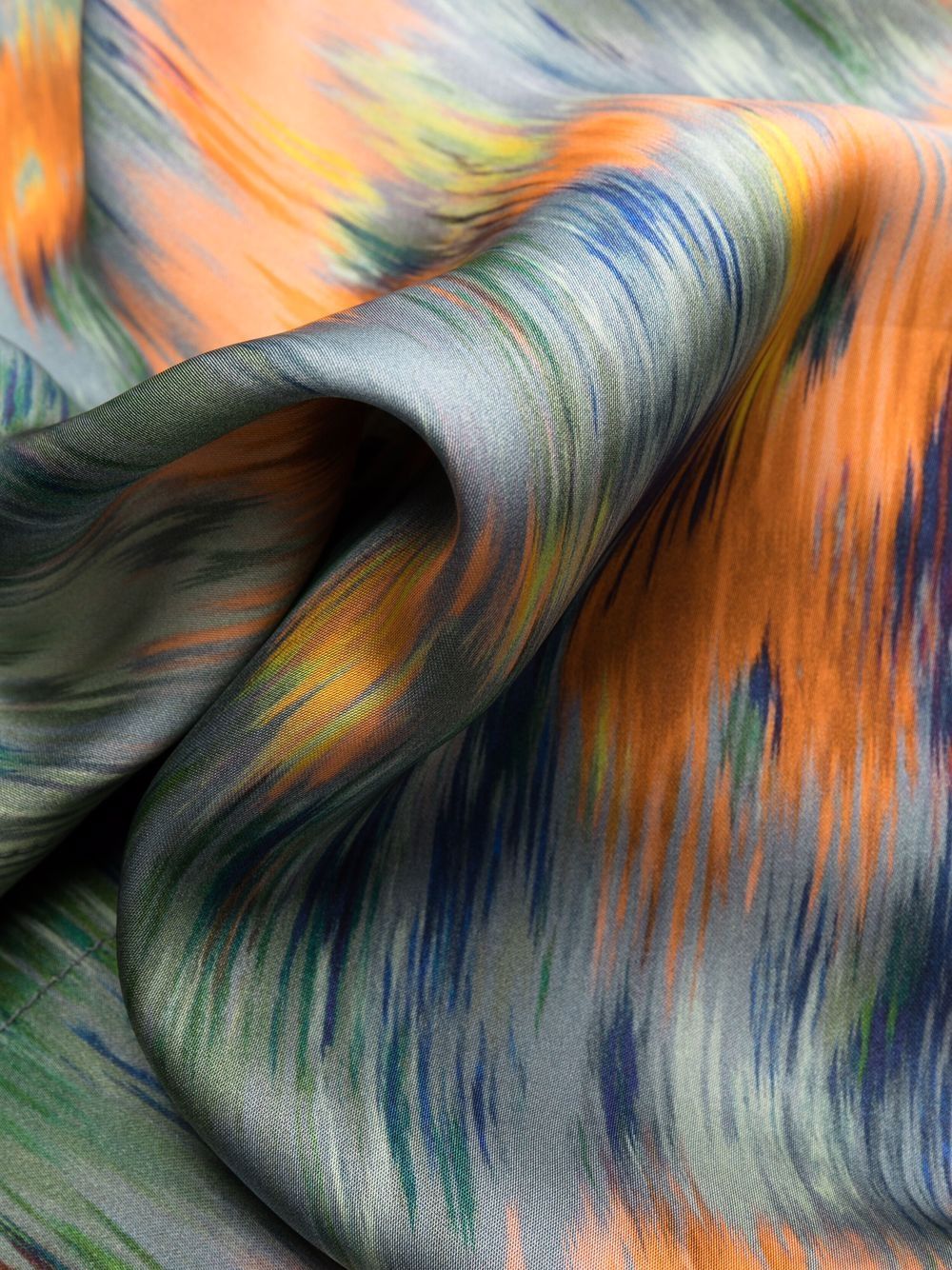 FLUID CHINE ROMANTIC DRESS MULTICOLOR MULTICOLOR