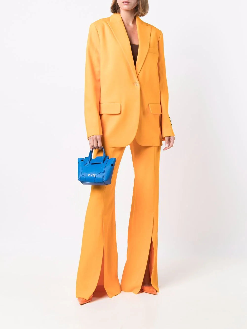 CREPE SPLIT FLARED PANT ORANGE NO COLOR