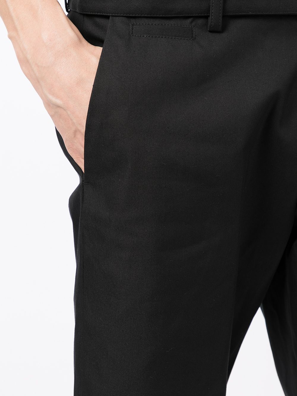 INDUSTRIAL BELT CHINO SHORTS BLACK WHITE