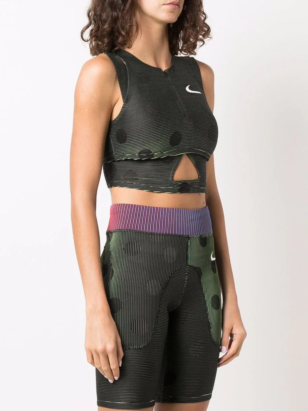 NIKE TIGHTS STRIPES PANTS BLACK BLUE