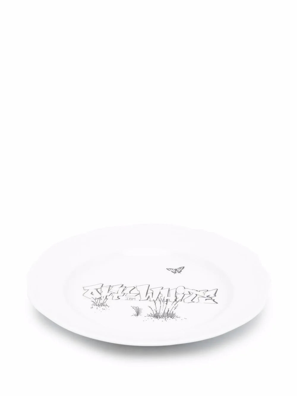OW GINORI DESSERT PLATE WHITE BLACK