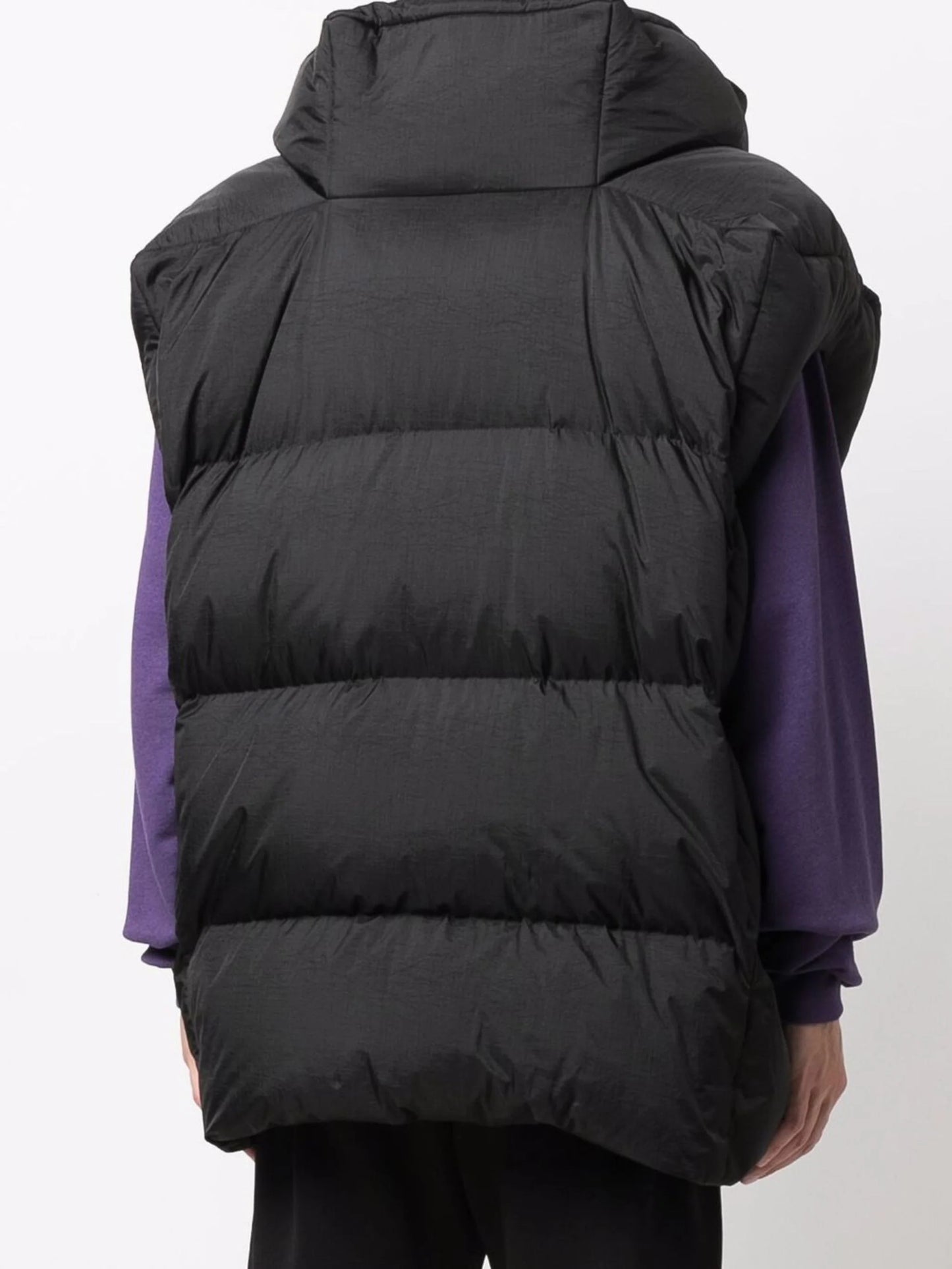BOX PUFFER VEST BLACK WHITE