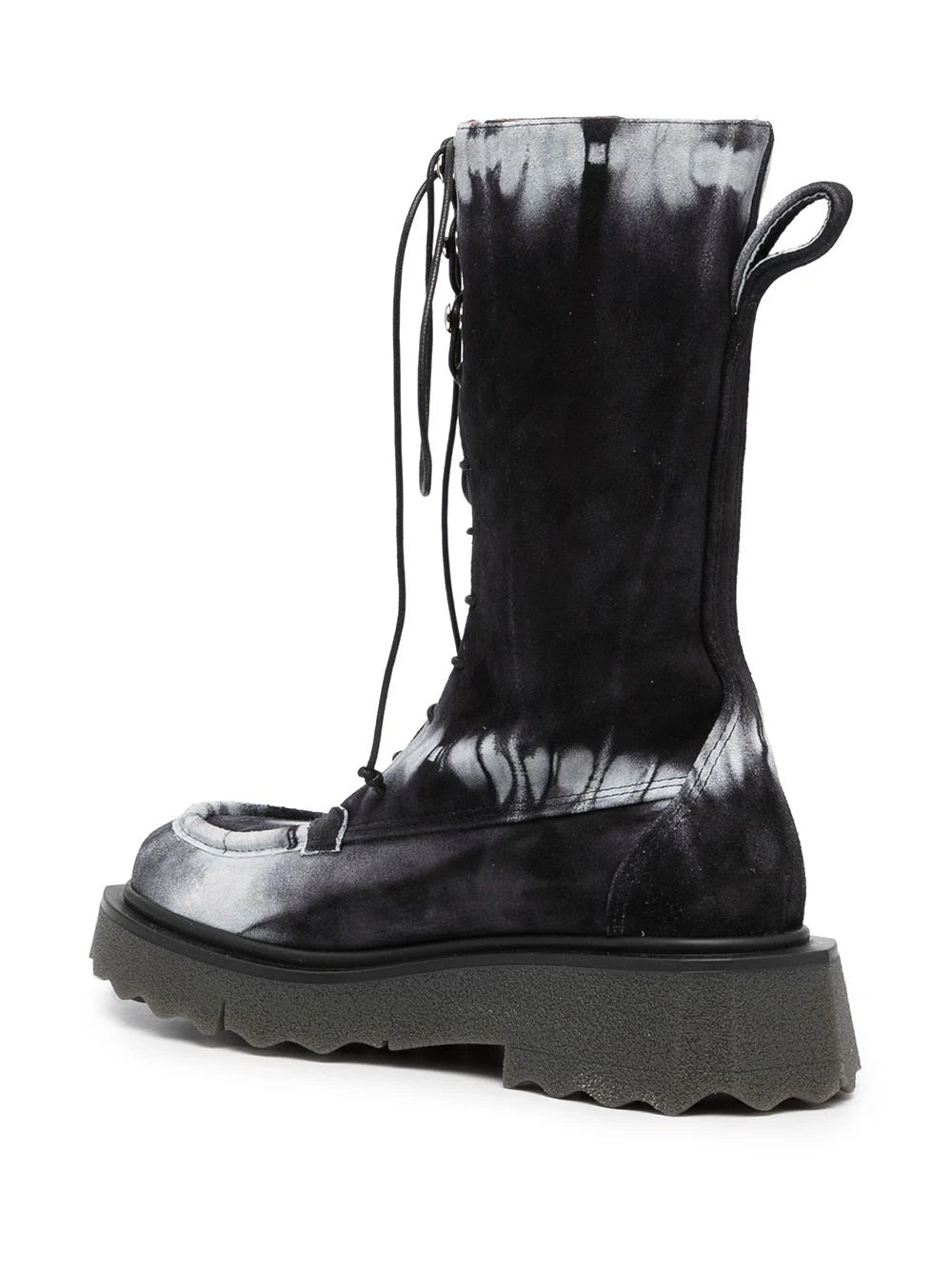 TIE DYE SPONGE POCKET COMBAT BLACK WHITE