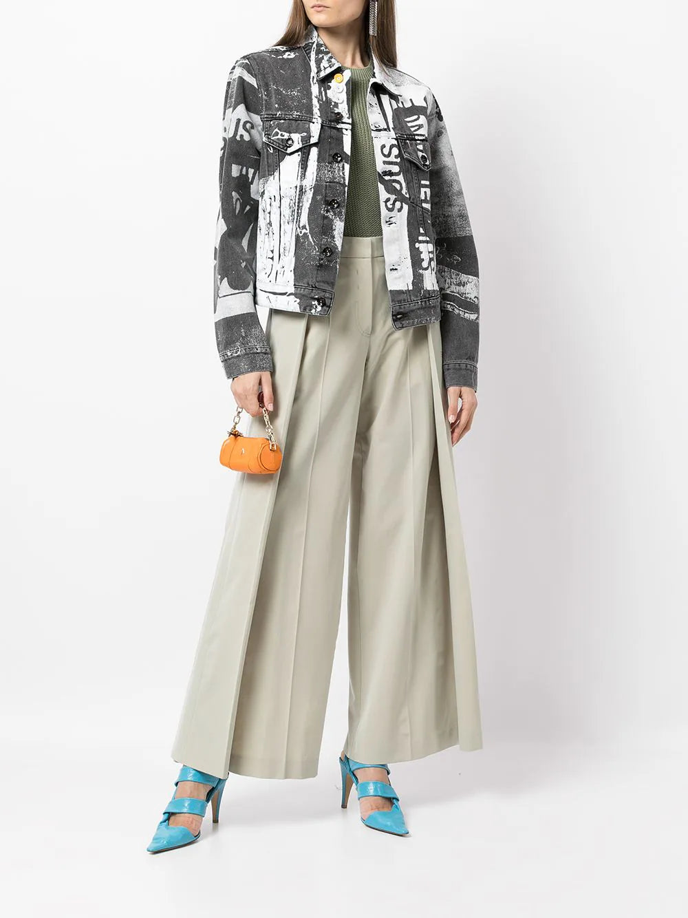 LIGHT WOOL SIDE PLEATS PANT LIGHT GREY NO COLOR