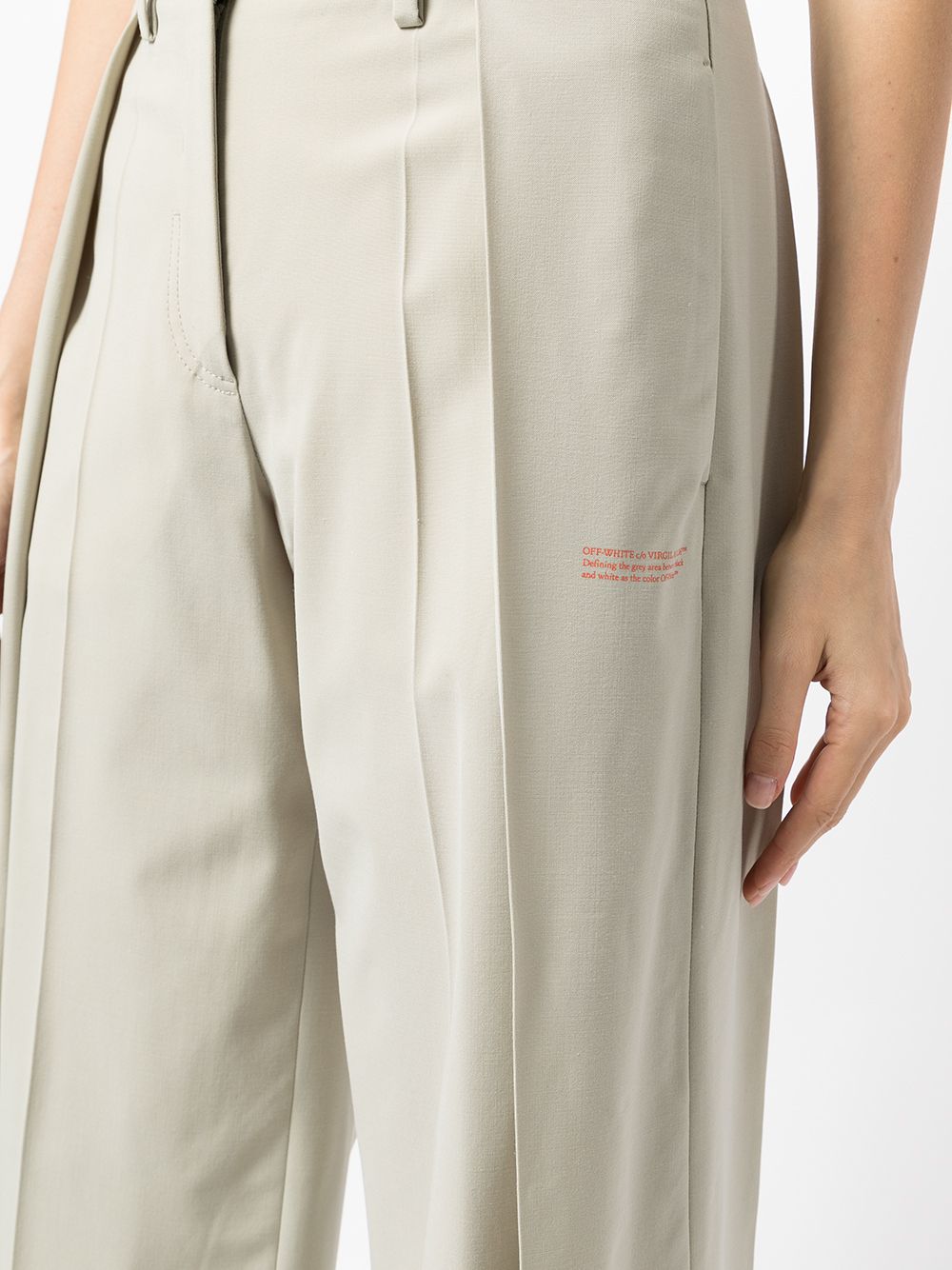 LIGHT WOOL SIDE PLEATS PANT LIGHT GREY NO COLOR