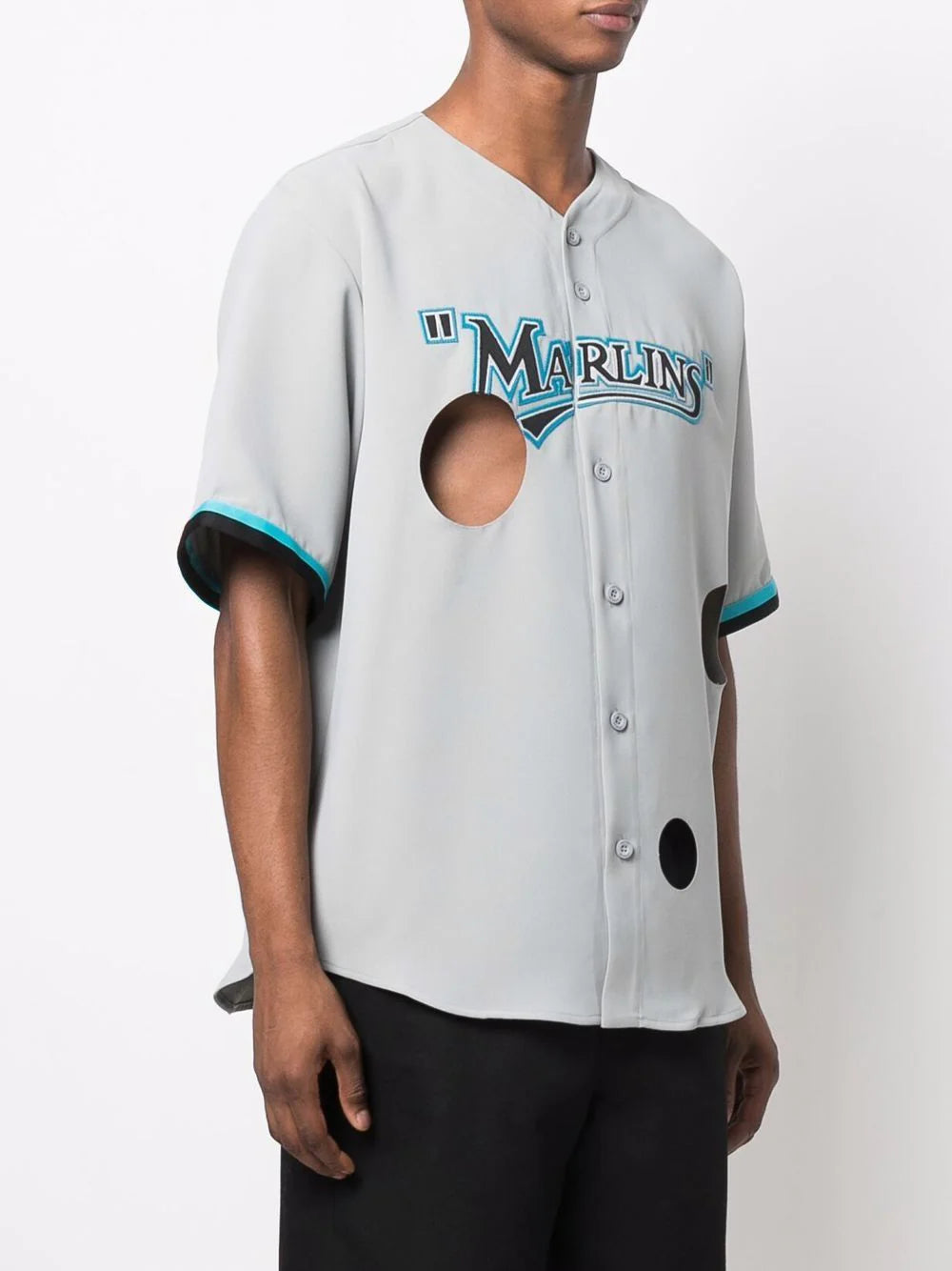 MLB MIAMI MARLIN CHEESE SHIRT GREY BLACK BLUE