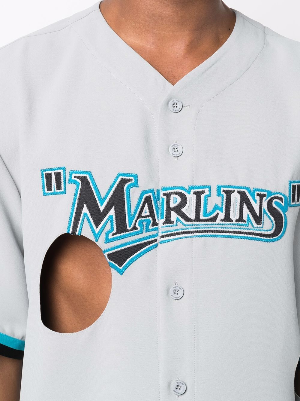 MLB MIAMI MARLIN CHEESE SHIRT GREY BLACK BLUE