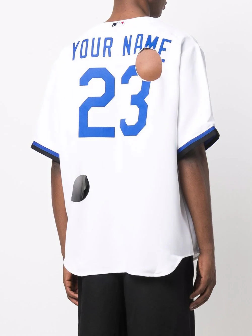 MLB LA DODGERS CHEESE SHIRT WHITE BLUE