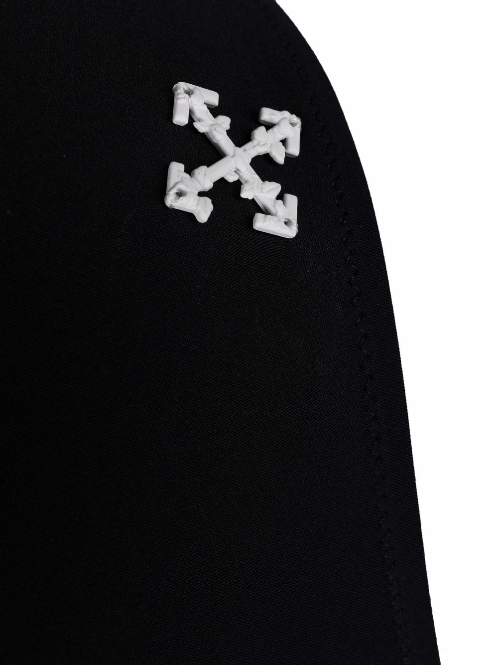 OFF STAMP ONE SHOULDER BIKINI BLACK WHITE